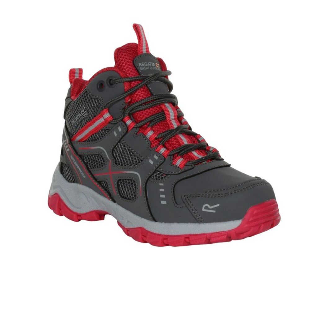 Regatta Childrens/Kids Vendeavour Walking Boots / Granite/Pink Potion